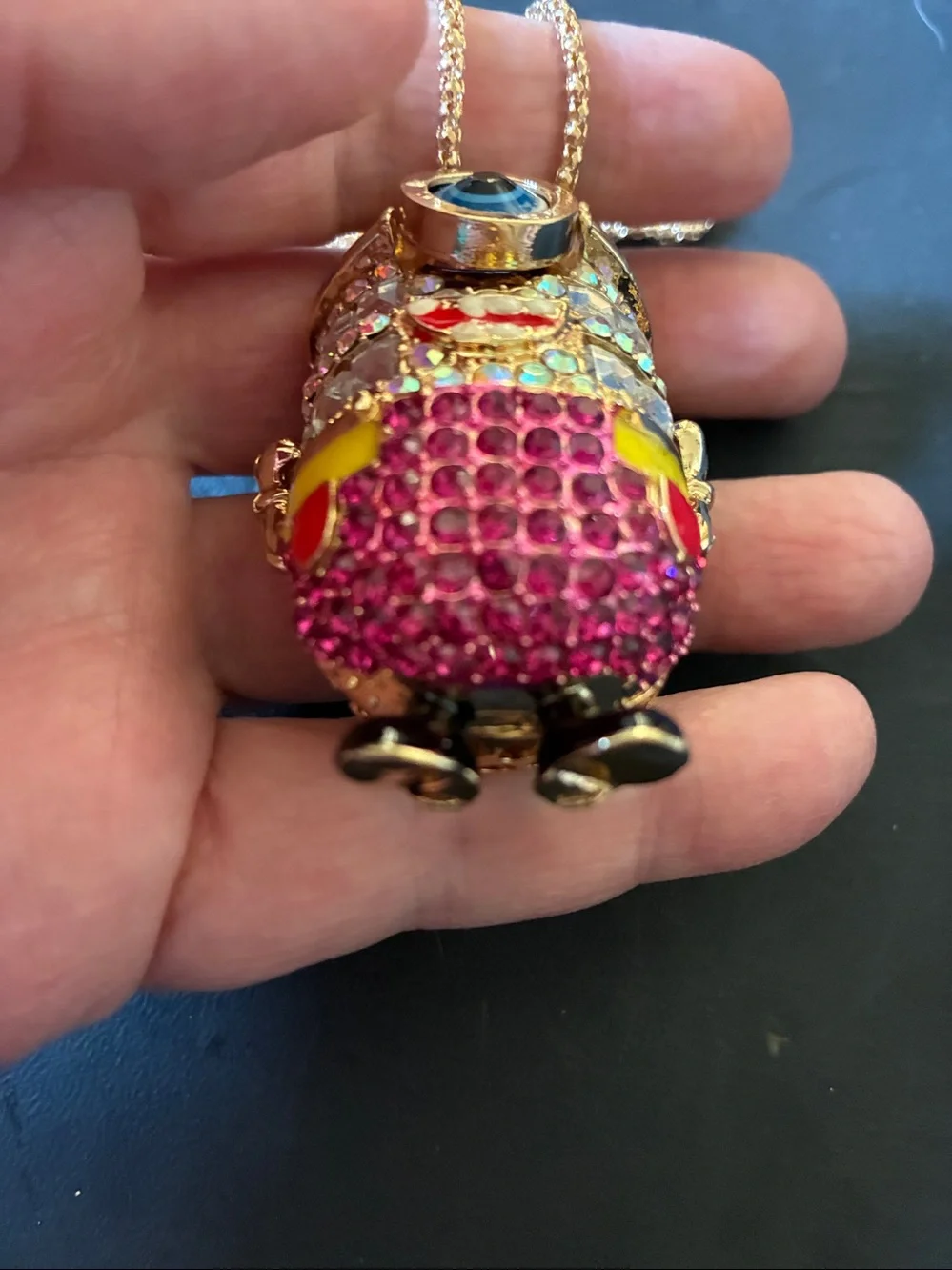 Crystal-Embellished Minion Pendant necklace  comes with chain.NWOT